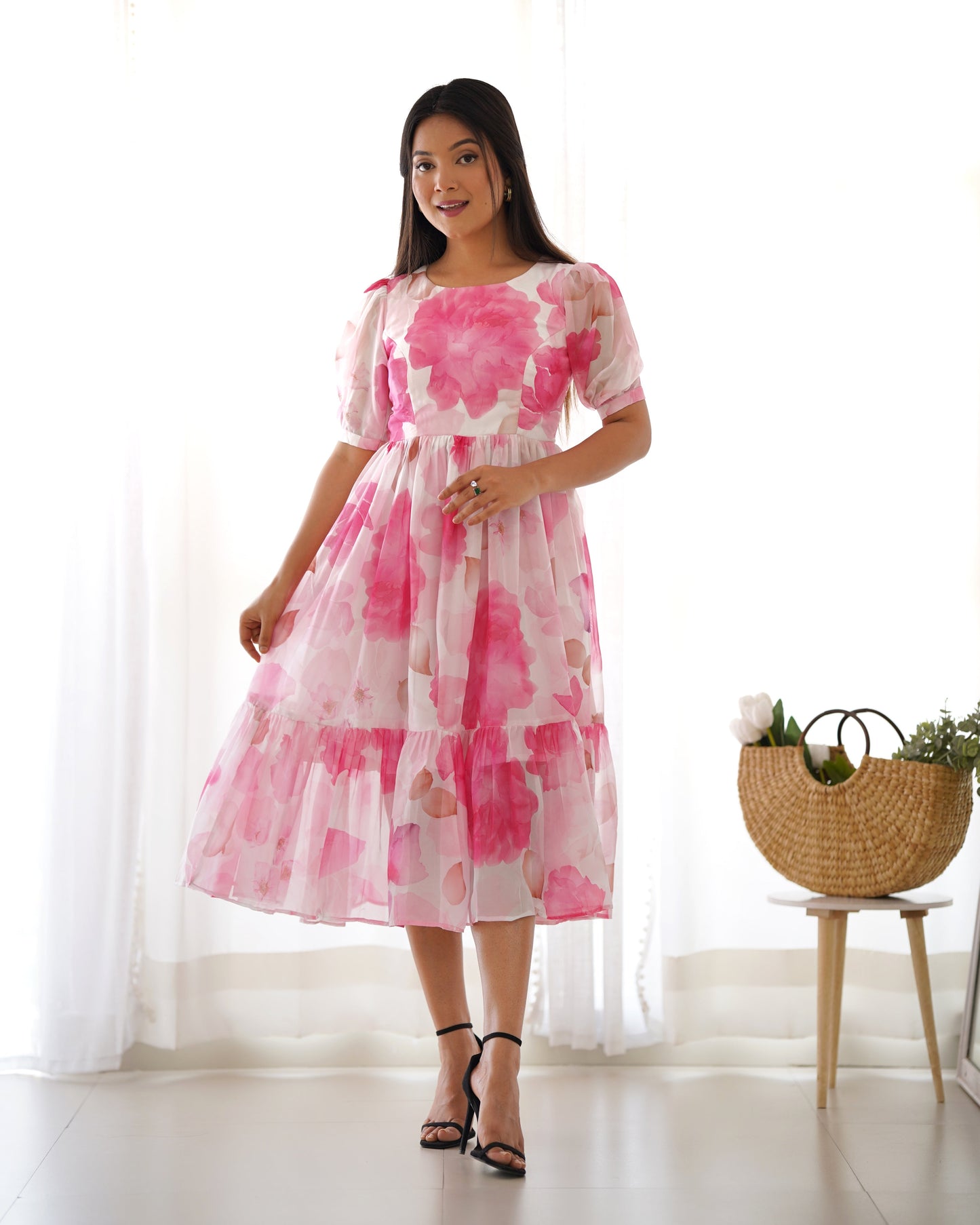 Aashna ~ One Piece Organza Silk For Girls Wear