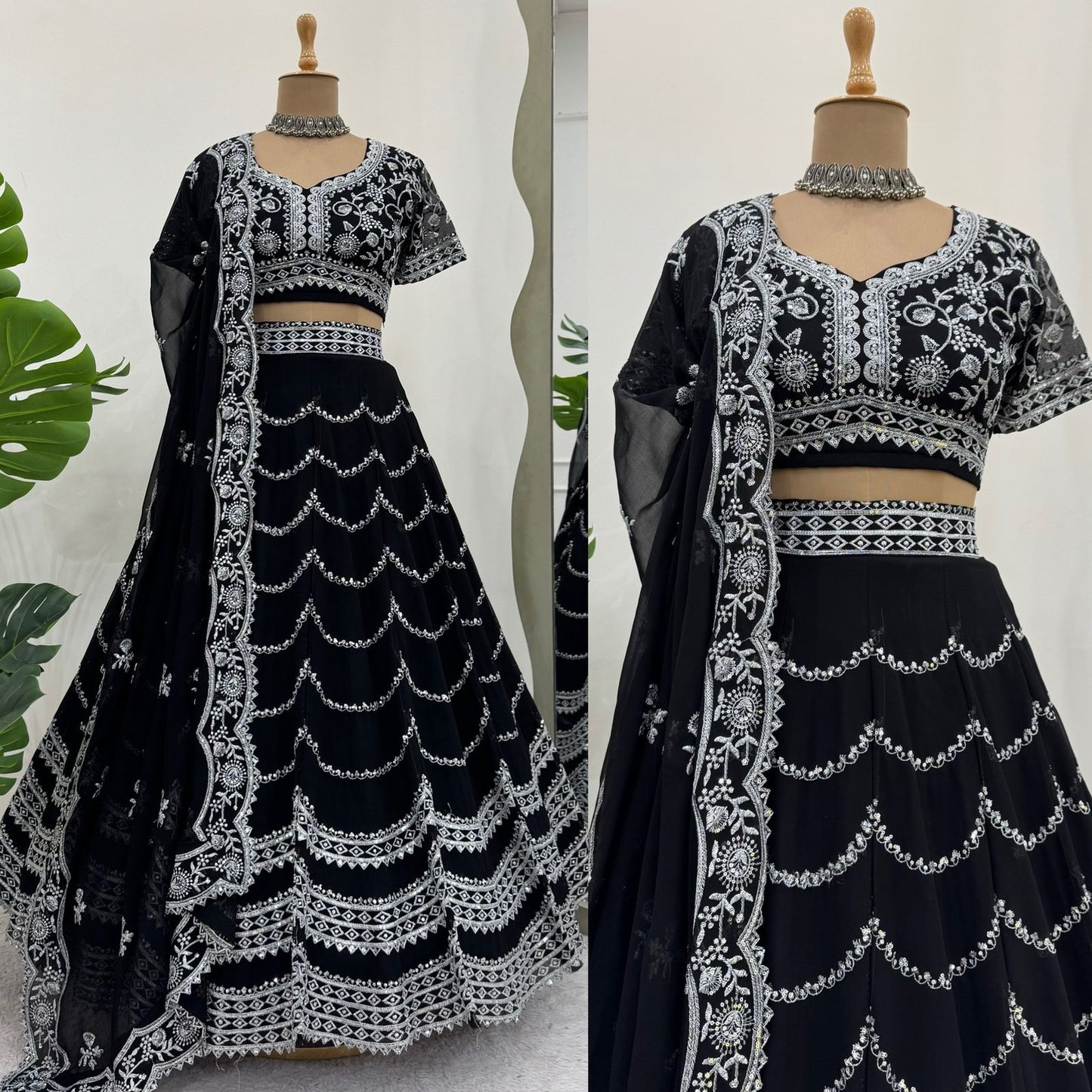 Black Georgette Lehenga Choli