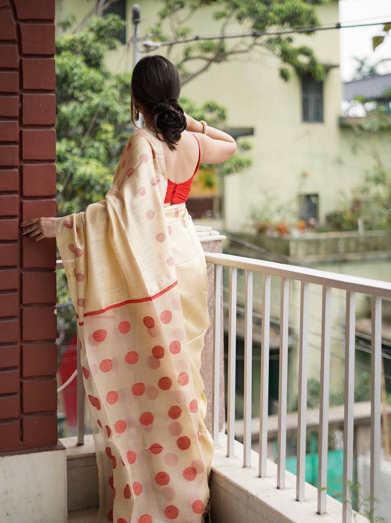 Amazing Soft Lilan Slab Jacquard Weaving Saree