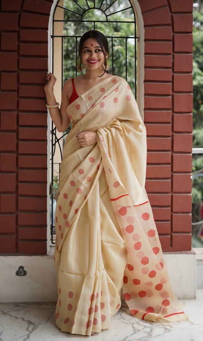 Amazing Soft Lilan Slab Jacquard Weaving Saree