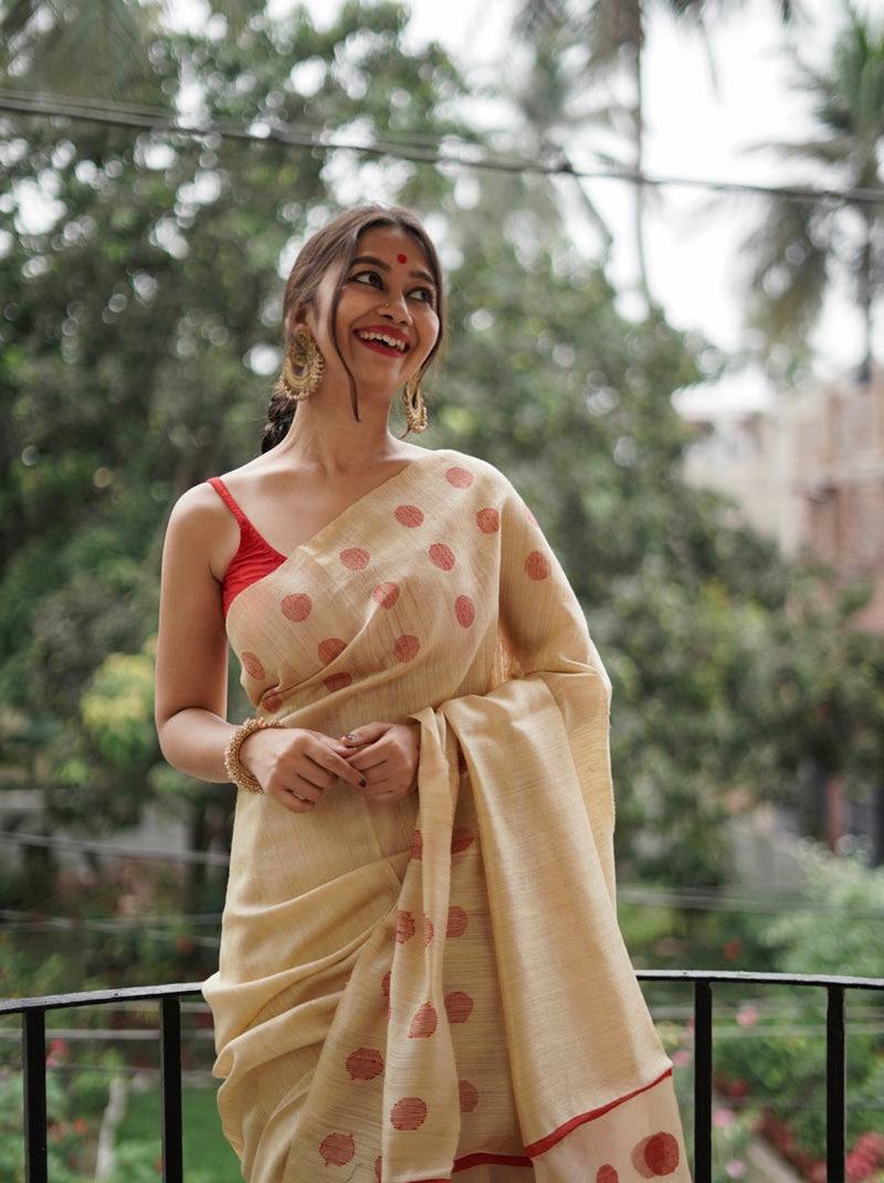 Amazing Soft Lilan Slab Jacquard Weaving Saree