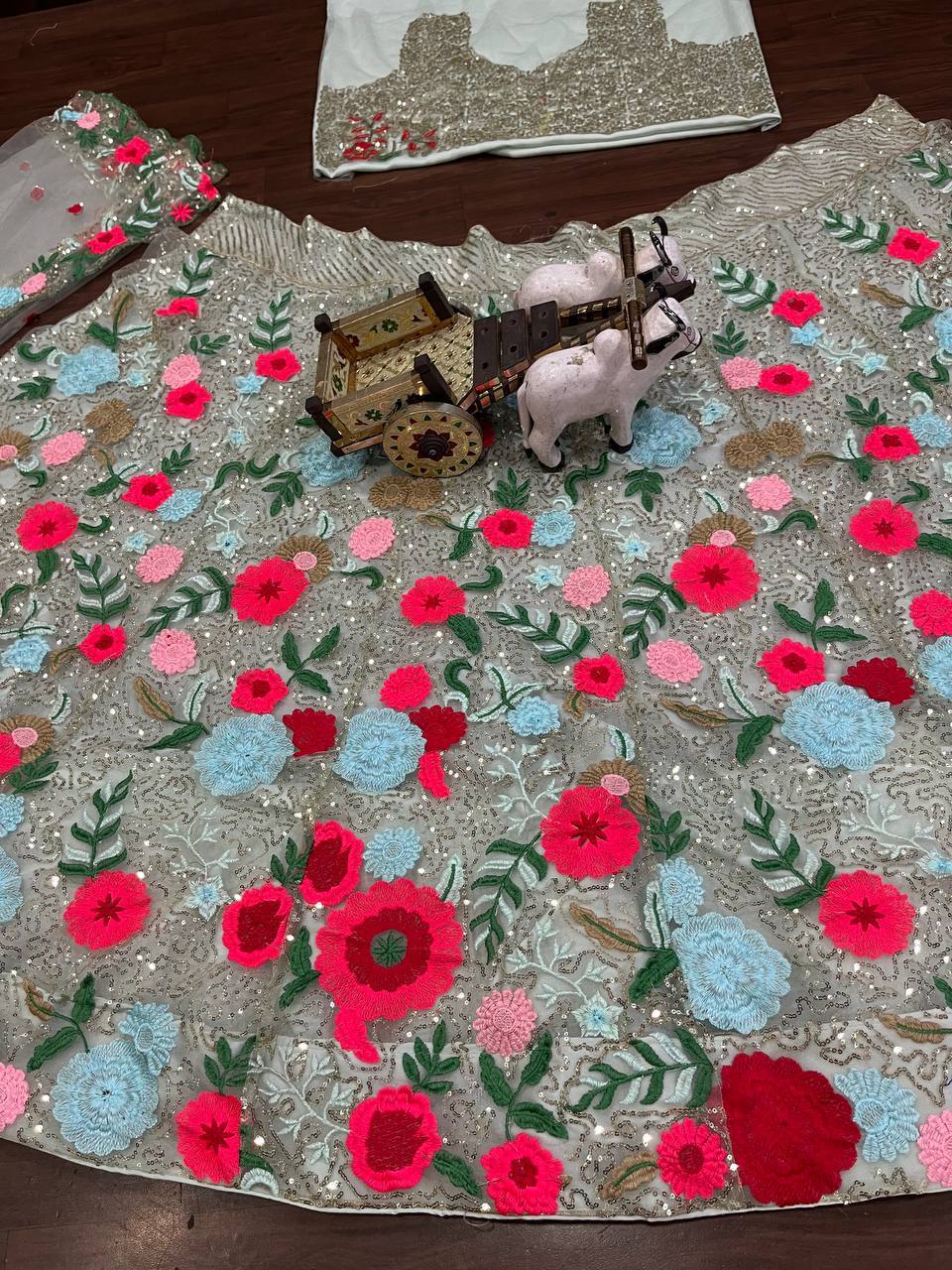Flower Work Soft Net Embroidered Lehenga Choli