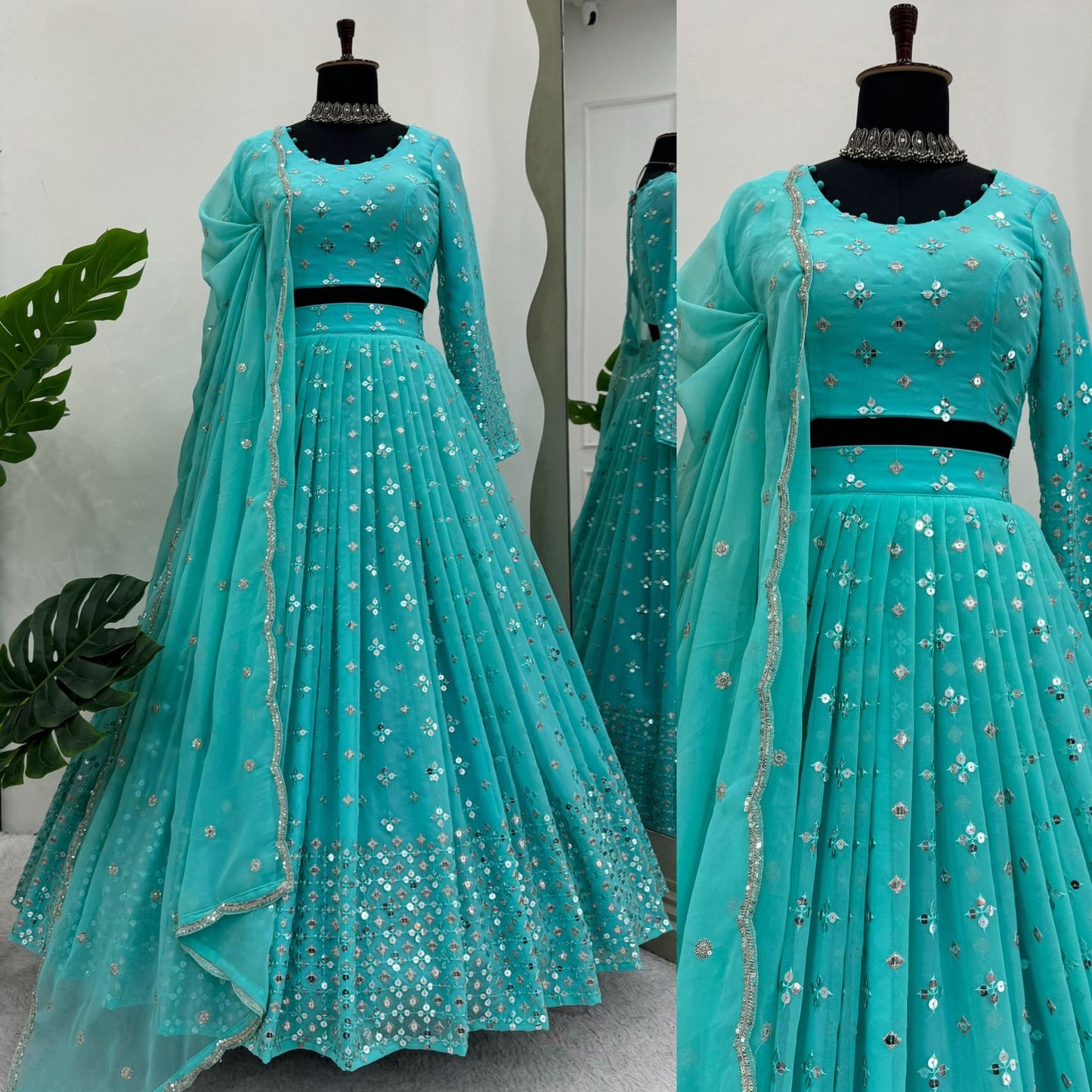 Function Wear Georgette Sequence Work Viral Lehenga Choli