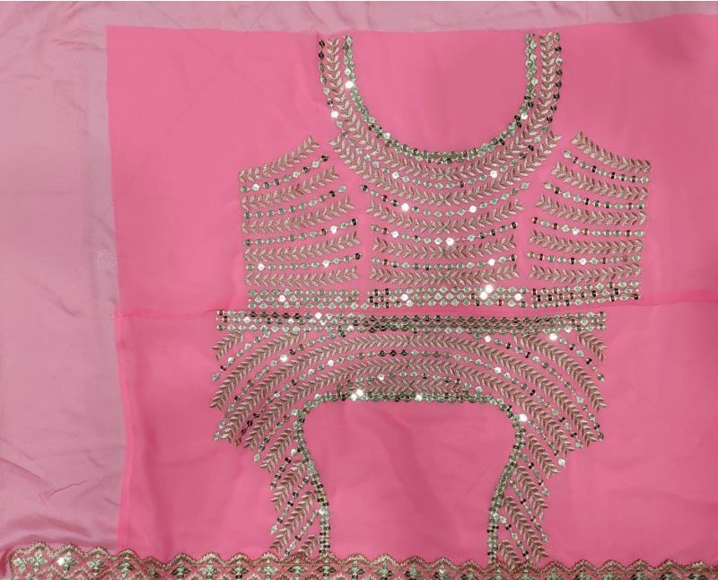 Multi Color Georgette Semi Stitched Lehenga Choli