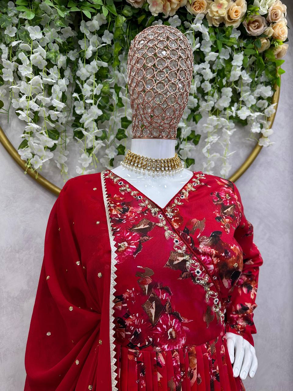 Beautiful Muslin Cotton fabric With Digital Print Handwork Salwar Suit