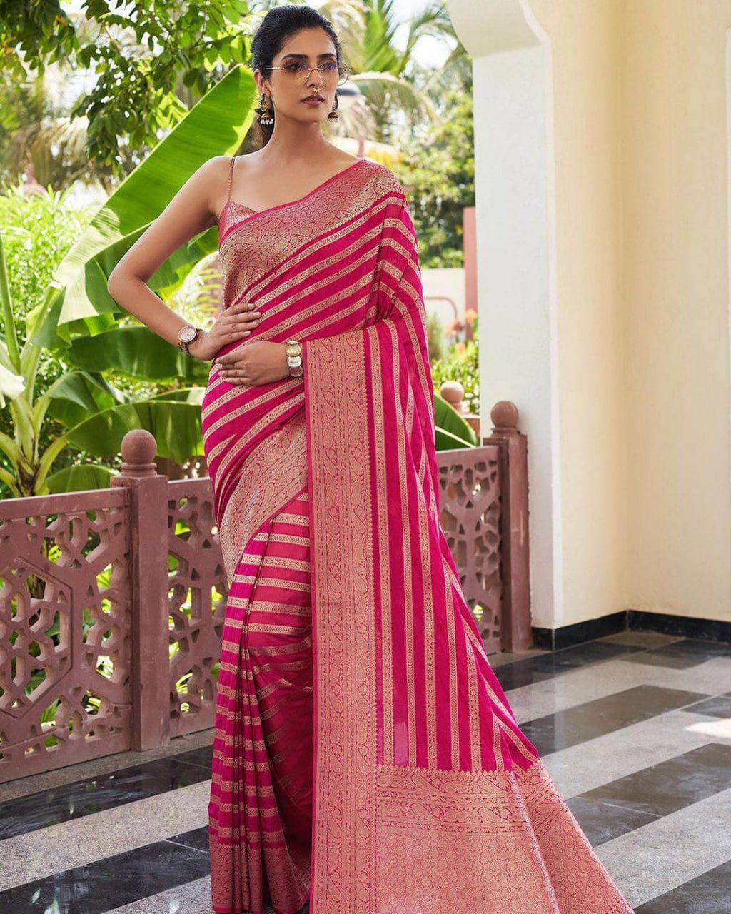 Designer Lining Rich Pallu & Jaquard Work Soft Silk Saree