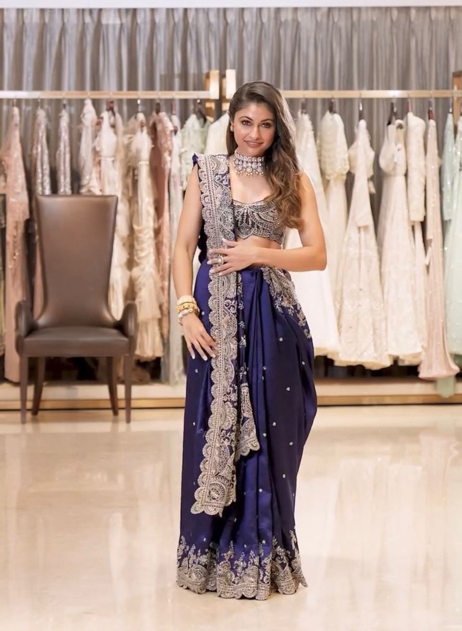 Designer Heavy Codding & Sequebnce Work Saree