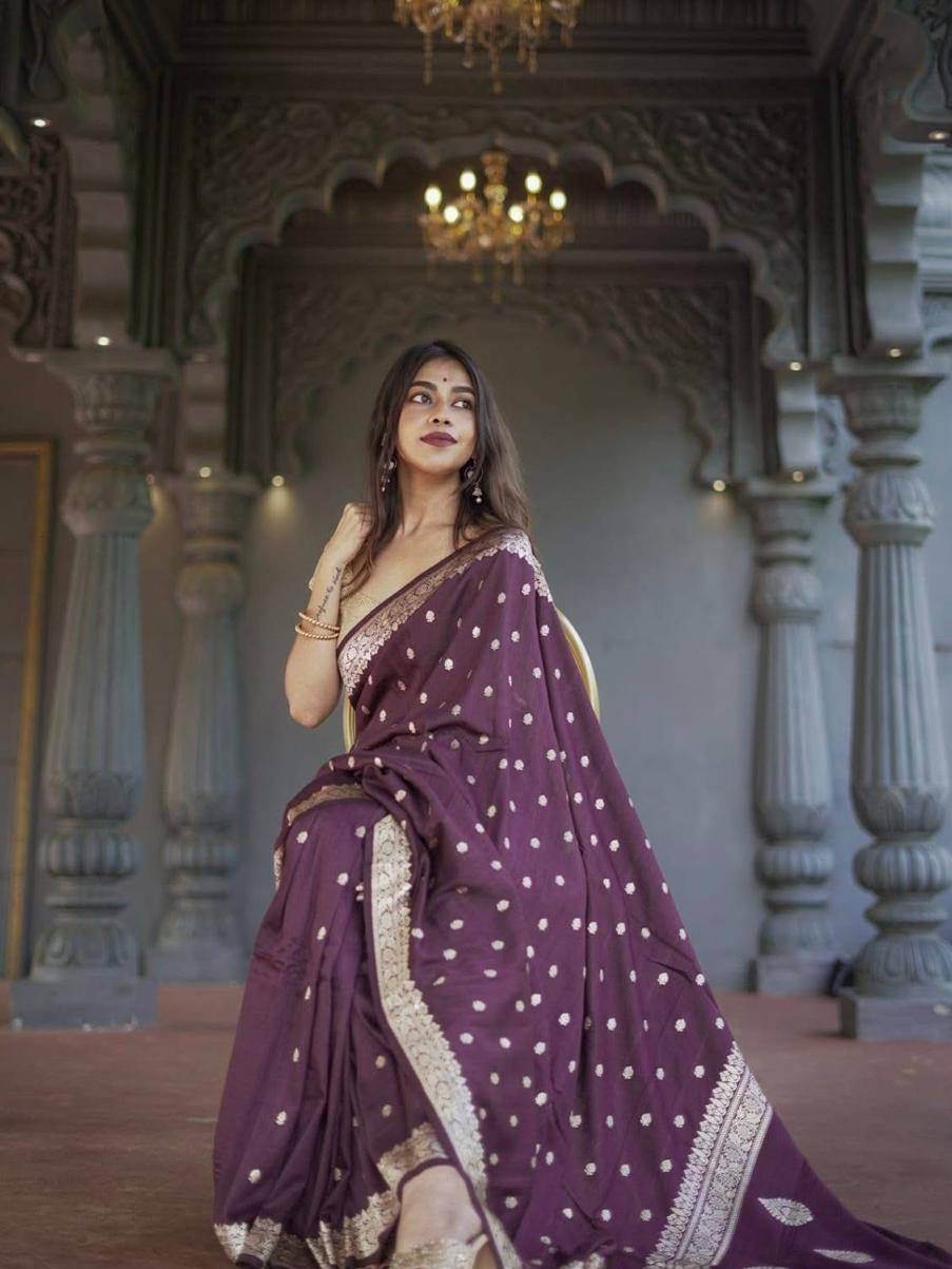 Beautiful Rich Pallu Slab Weaving Designer Saree With Fancy Blouse