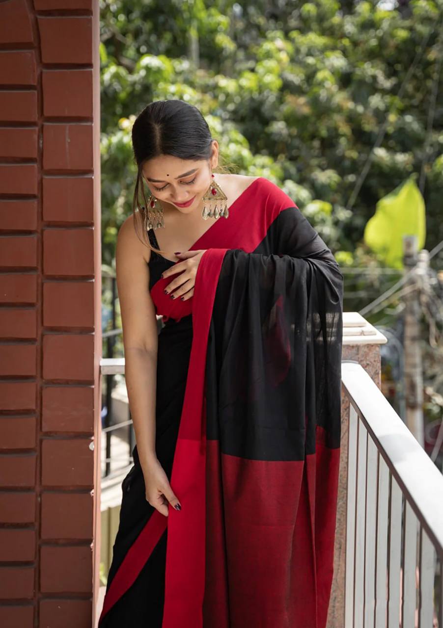 Black Slab Lilan Attractive Charmfull Fancy Saree