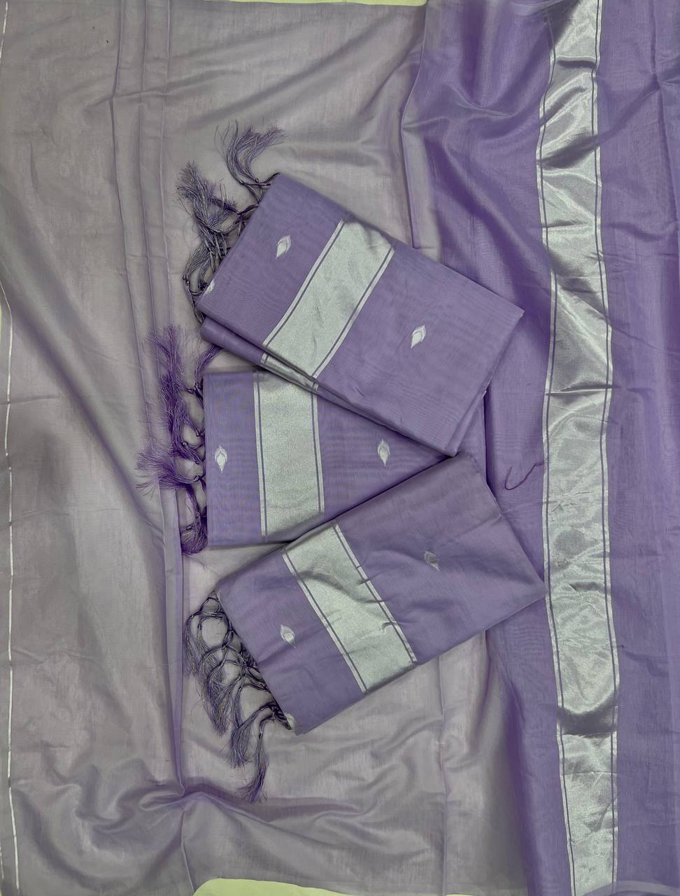 Lavender Colour Soft Slab Lilan Jacquard Weaving Saree