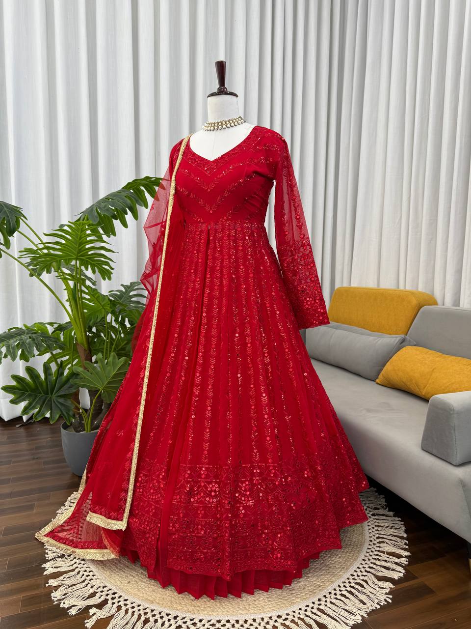 Party Wear Stitched Top With Lehenga Dupatta