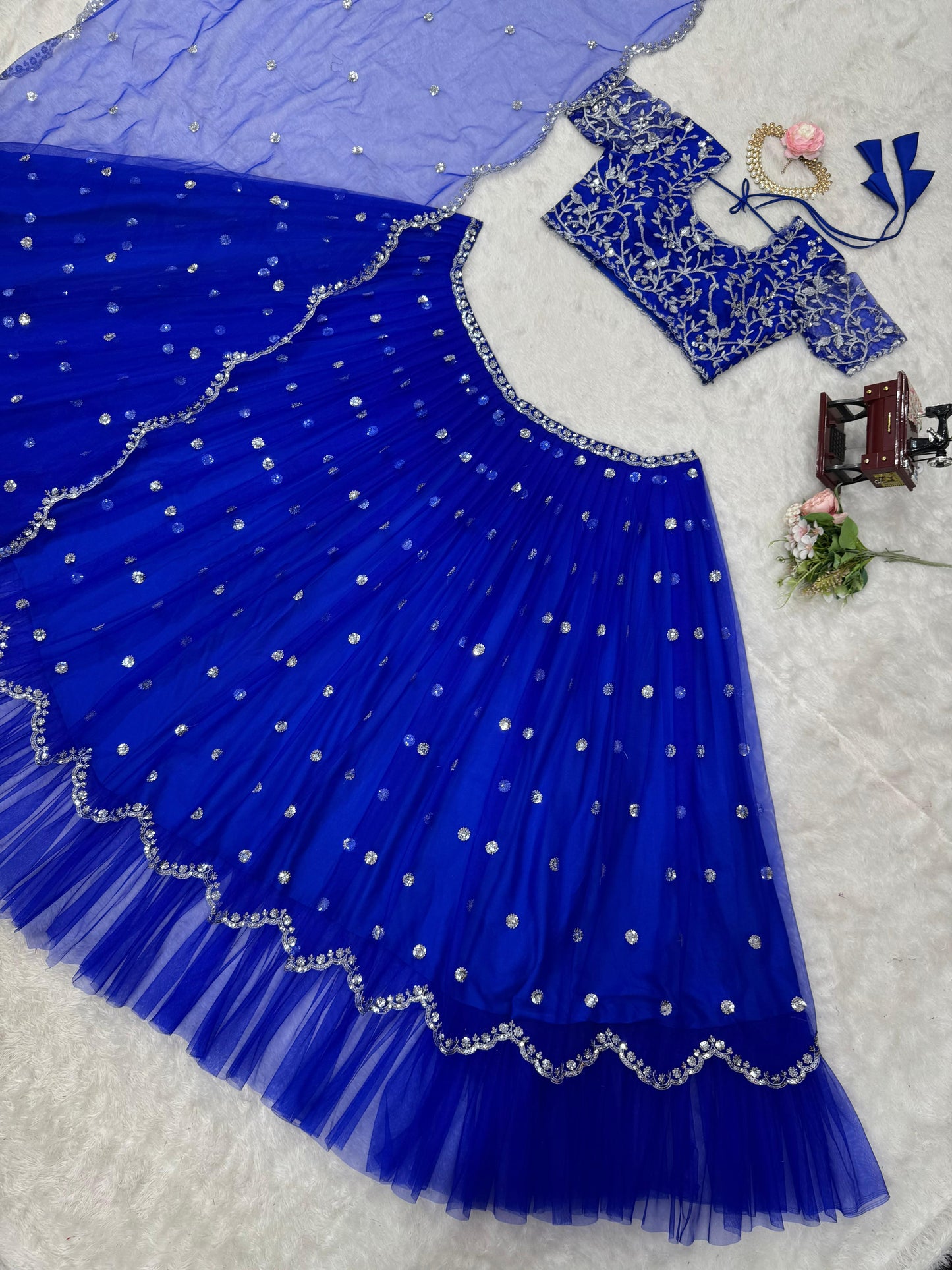 Royal Blue Georgette Lehenga Choli