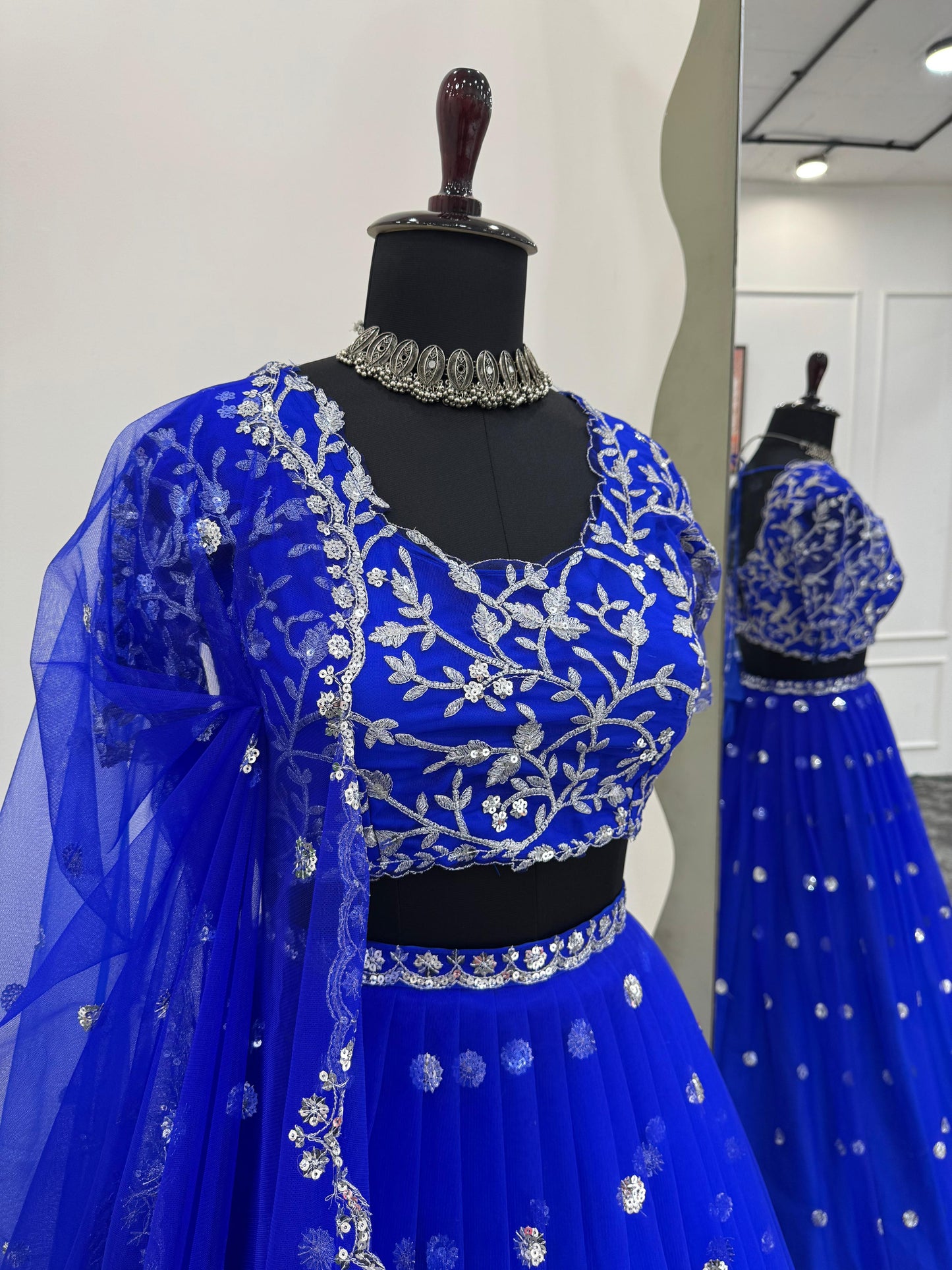 Royal Blue Georgette Lehenga Choli
