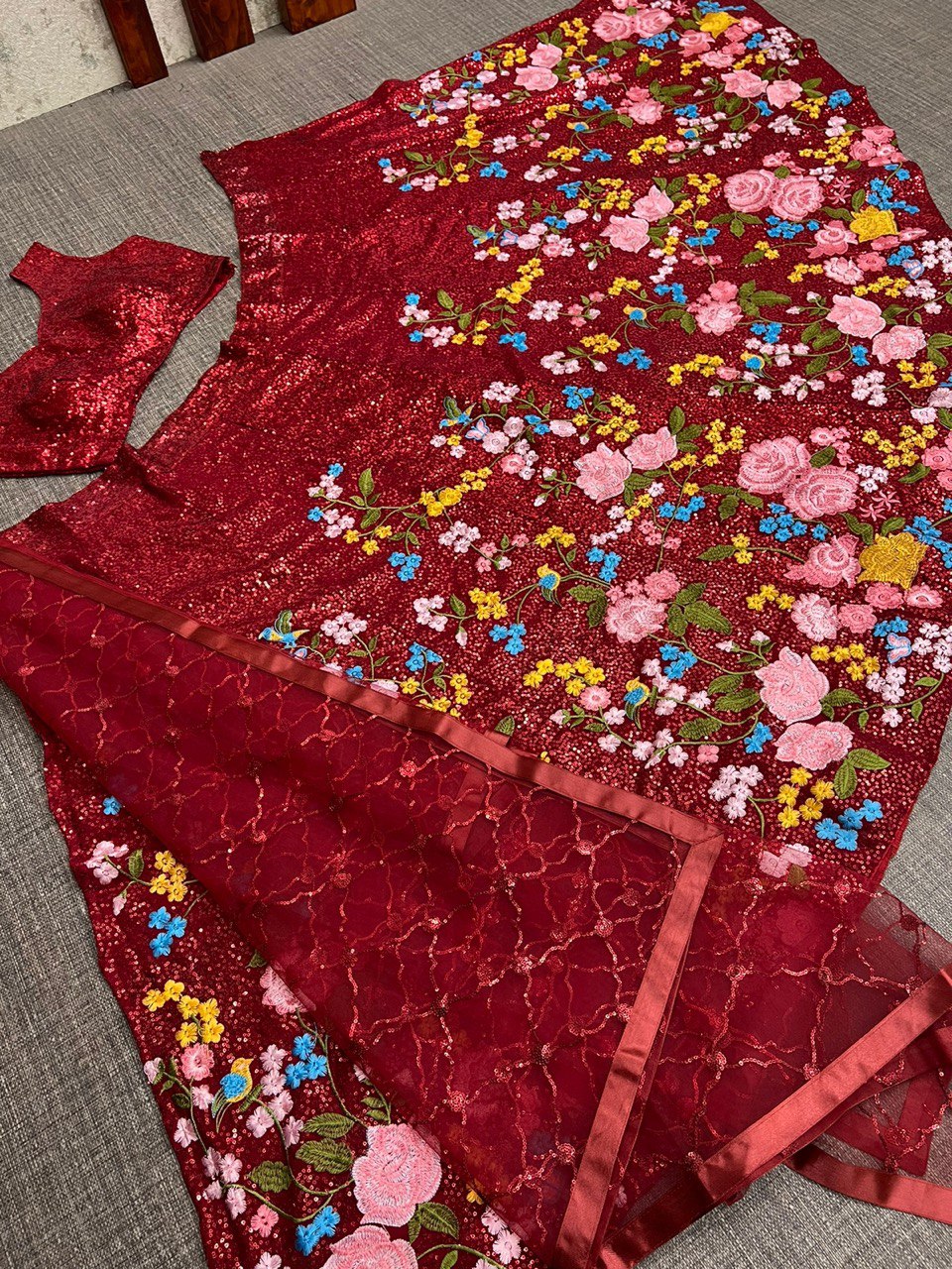 Designer Red Lehenga Choli For Women