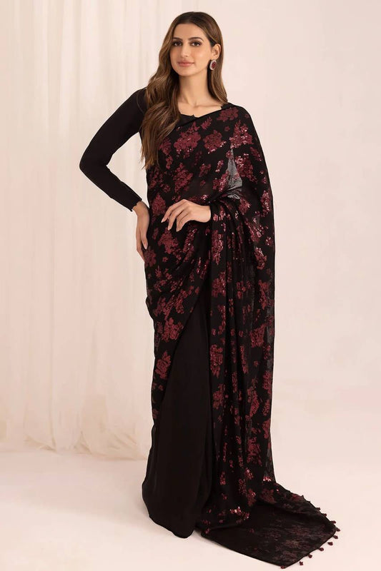Party Wear Georgette Sequence Work Saree