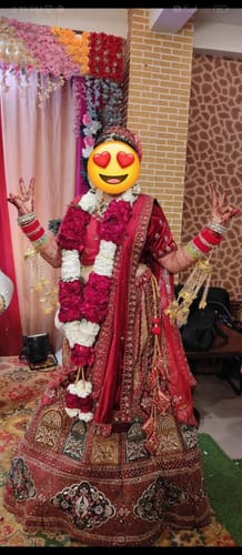 Bridal Wear Heavy Velvet Zarkan Work Multi Colour Double Dupatta & Double Cancan Rajwadi Lehenga Choli