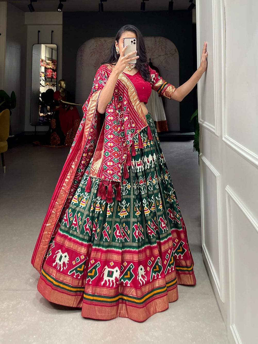 Function Wear Patola Printed Silk Lehenga Choli