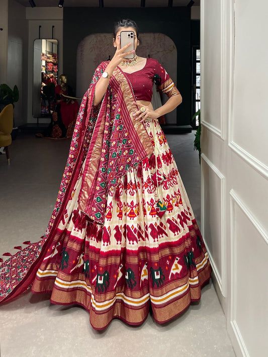 Function Wear Patola Printed Silk Lehenga Choli