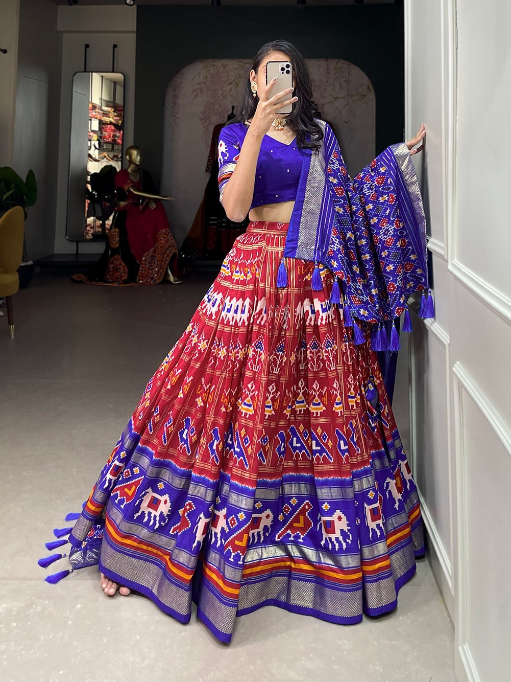 Function Wear Patola Printed Silk Lehenga Choli