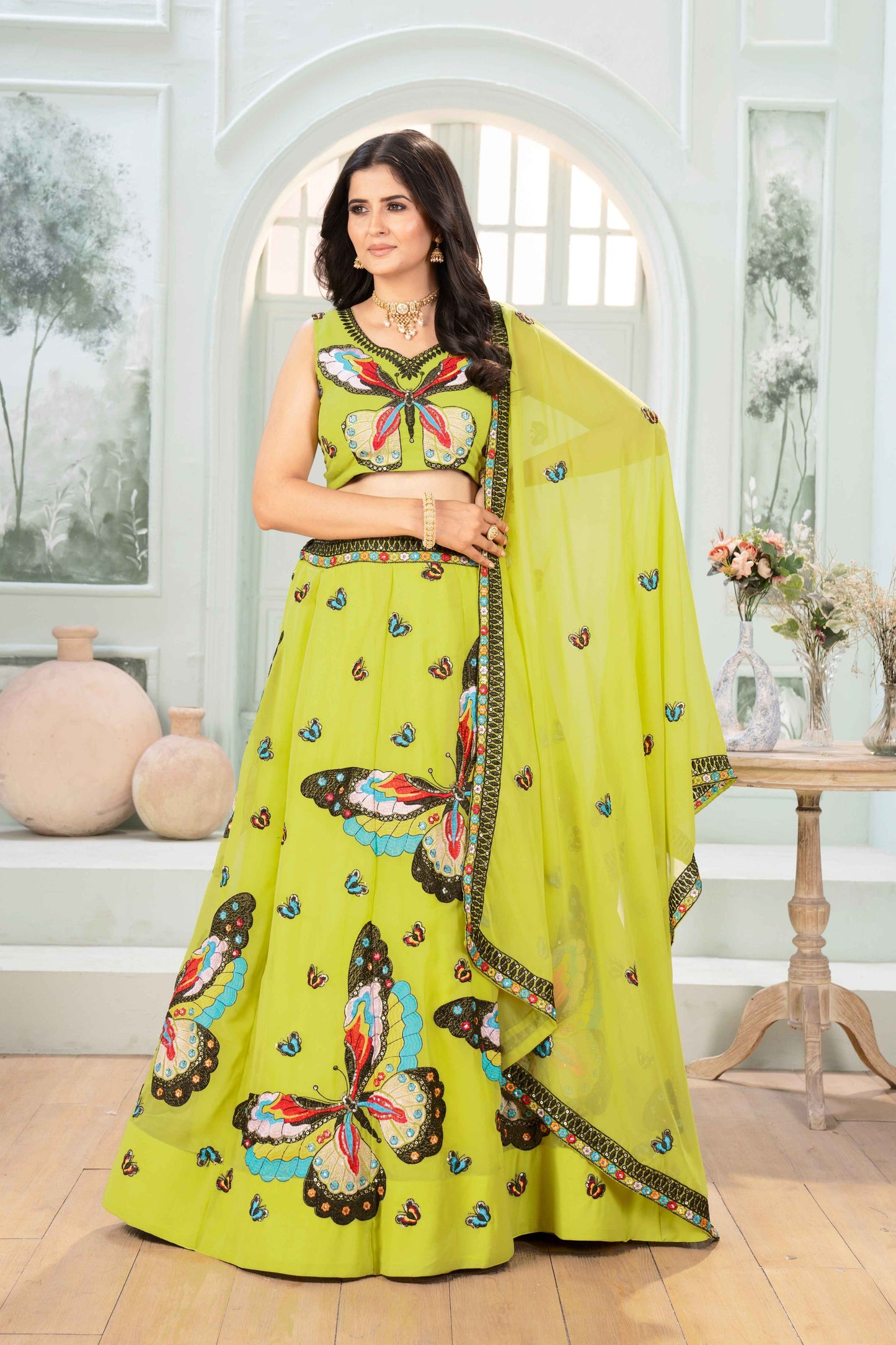 Butterfly Bliss designer lehnga