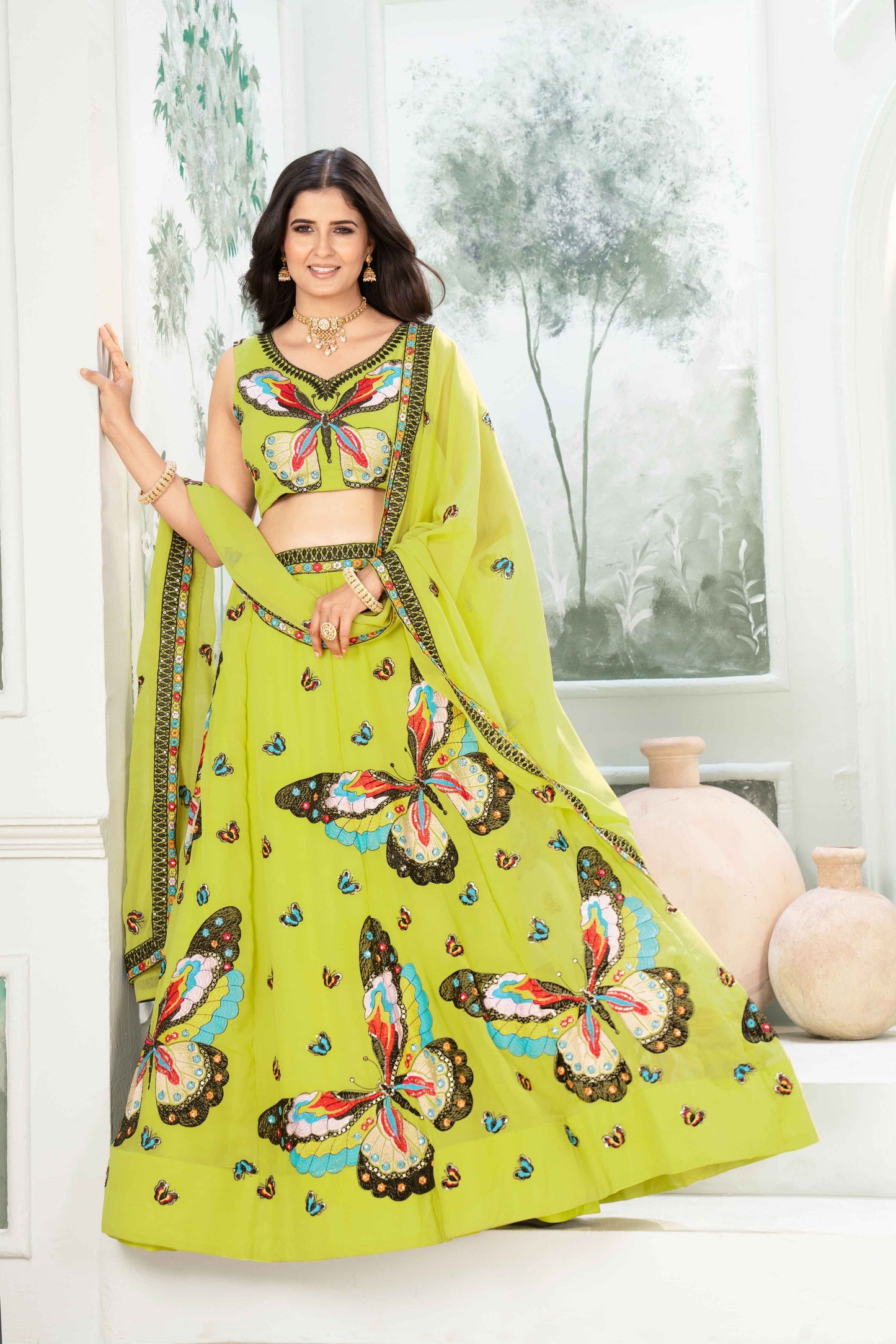 Butterfly Bliss designer lehnga