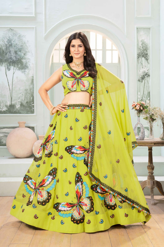 Butterfly Bliss designer lehnga