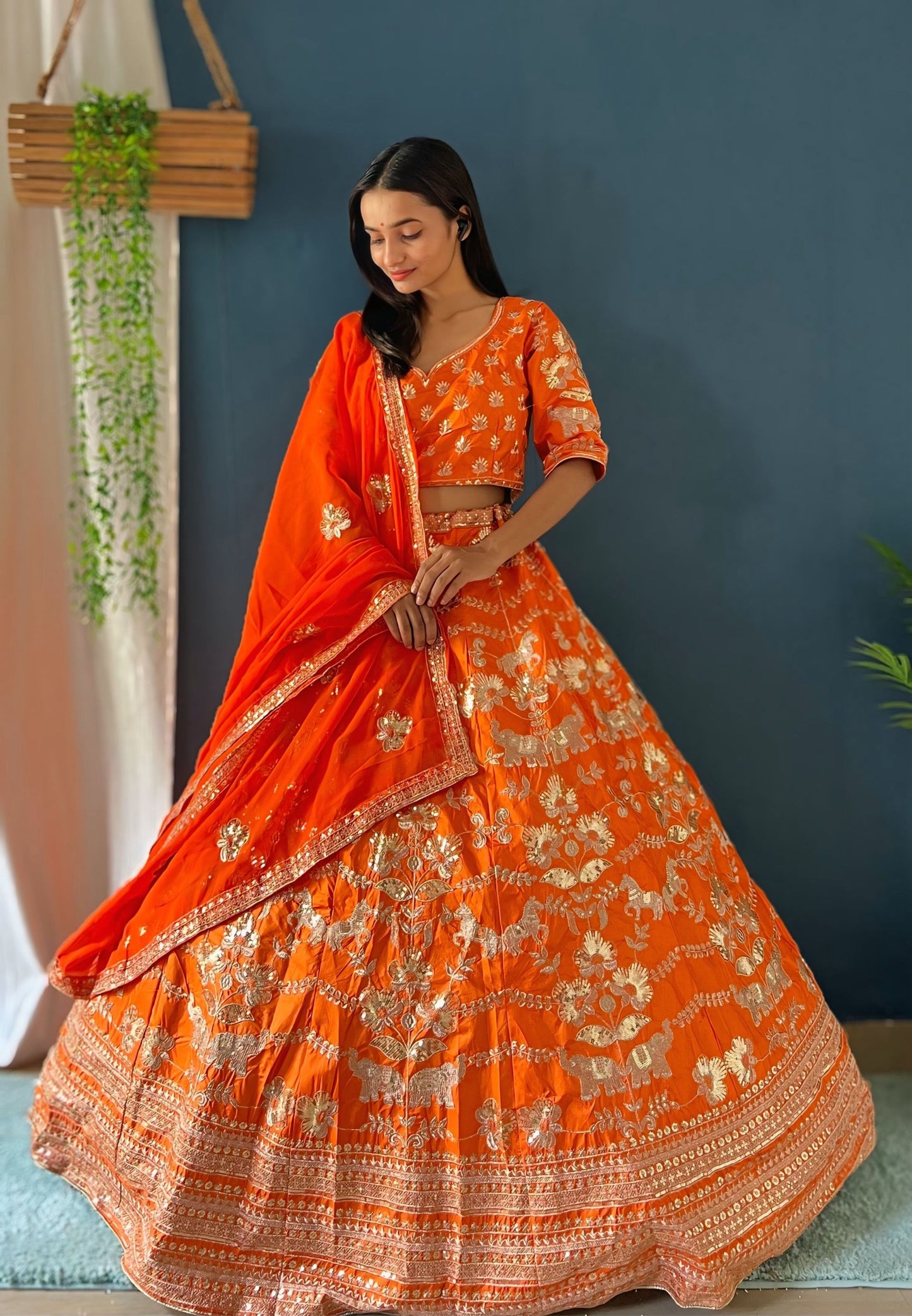 Awesome Aqua Blue Zarkhan Daimond & Glitter Sequence Designer Net Bridal Lehenga Collection