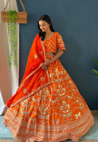 Awesome Aqua Blue Zarkhan Daimond & Glitter Sequence Designer Net Bridal Lehenga Collection
