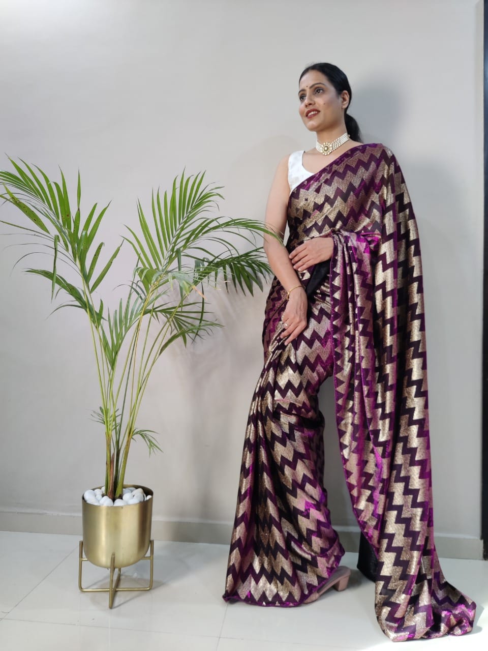 Ready To Wear 1 min Saree For Women