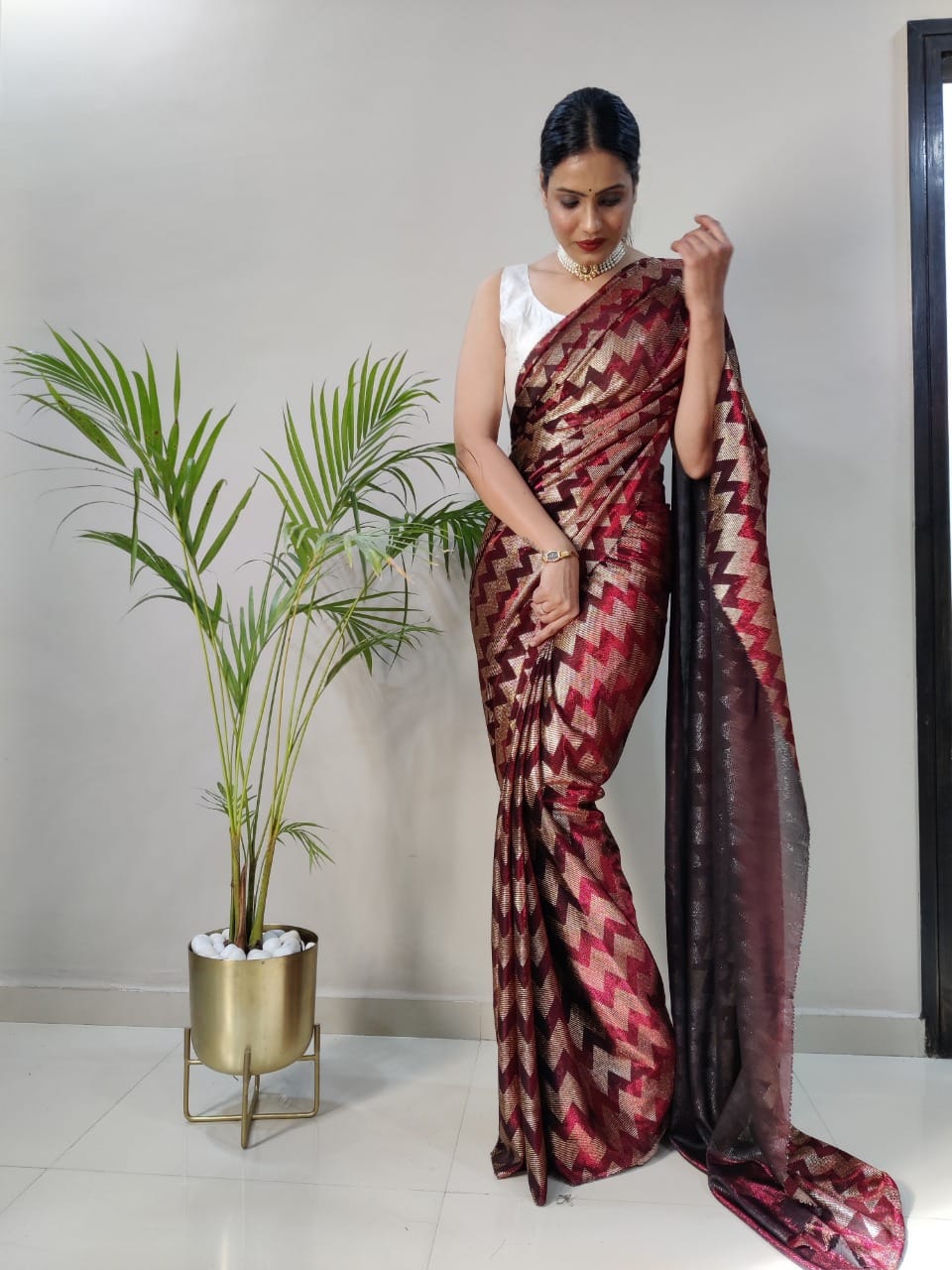 Ready To Wear 1 min Saree For Women