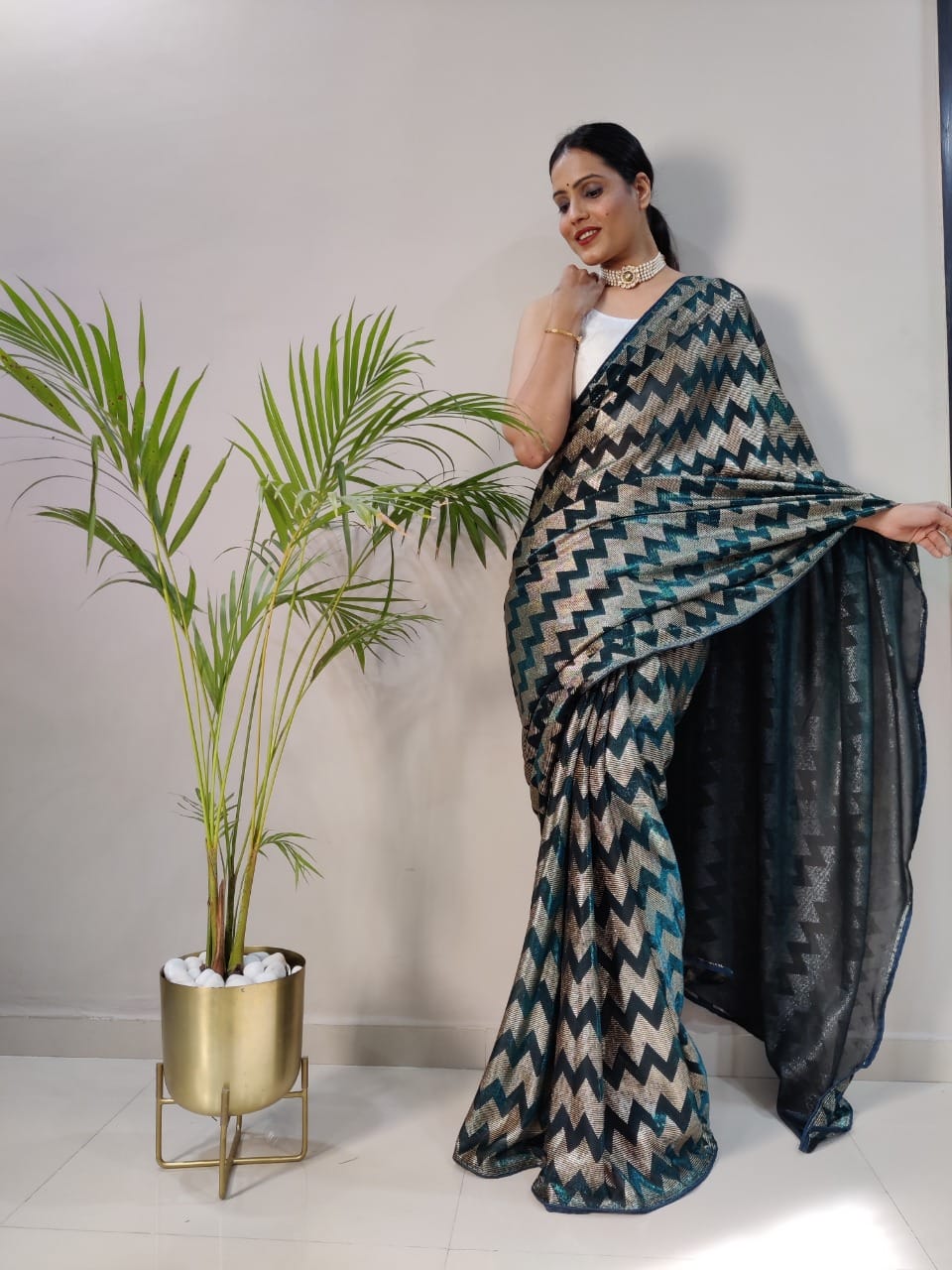 Ready To Wear 1 min Saree For Women