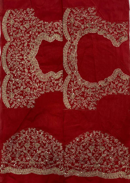 Gold Zoya Tissue Saree With Sequins and Cording Work Lace