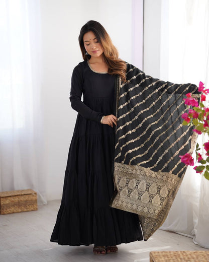 Sauber Pattern Ready to Wear Gown For Girls Wear