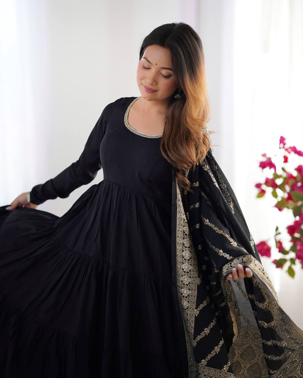 Sauber Pattern Ready to Wear Gown For Girls Wear