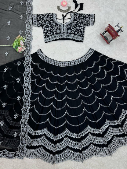 Black Georgette Lehenga Choli