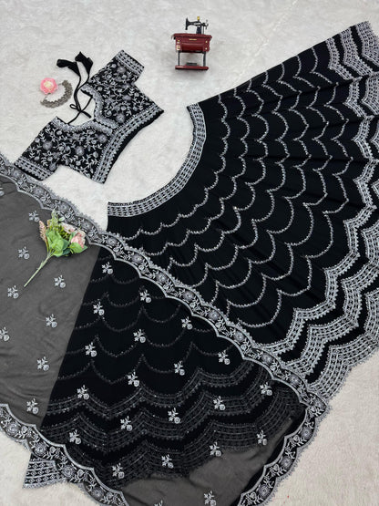 Black Georgette Lehenga Choli