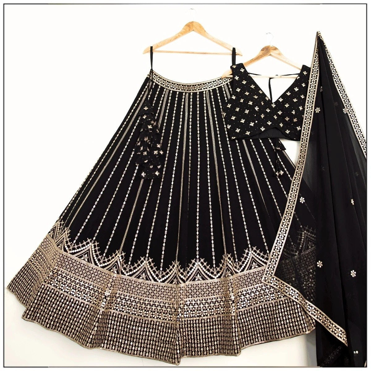 Black Georgette Lehenga Choli