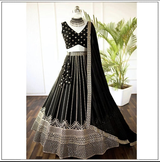 Black Georgette Lehenga Choli