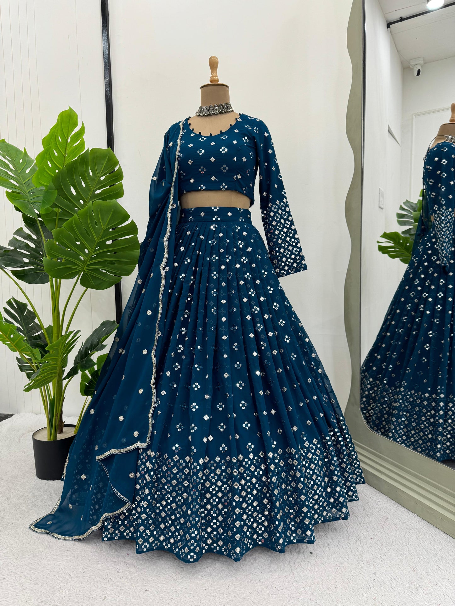 Function Wear Georgette Sequence Work Viral Lehenga Choli