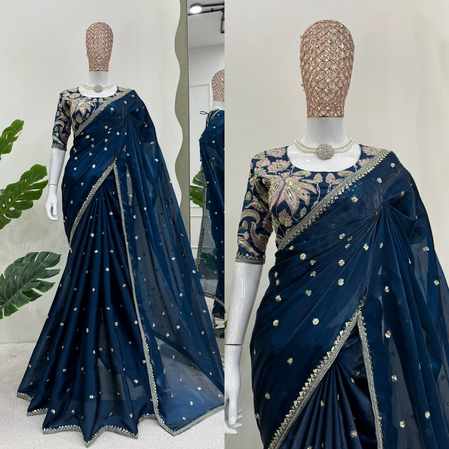Wedding Wear Jimmi Chu Silk Saree With Heavy Work Blouse