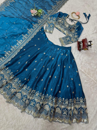 Rama Jimmi Chu Silk Embroidered Lehenga Choli