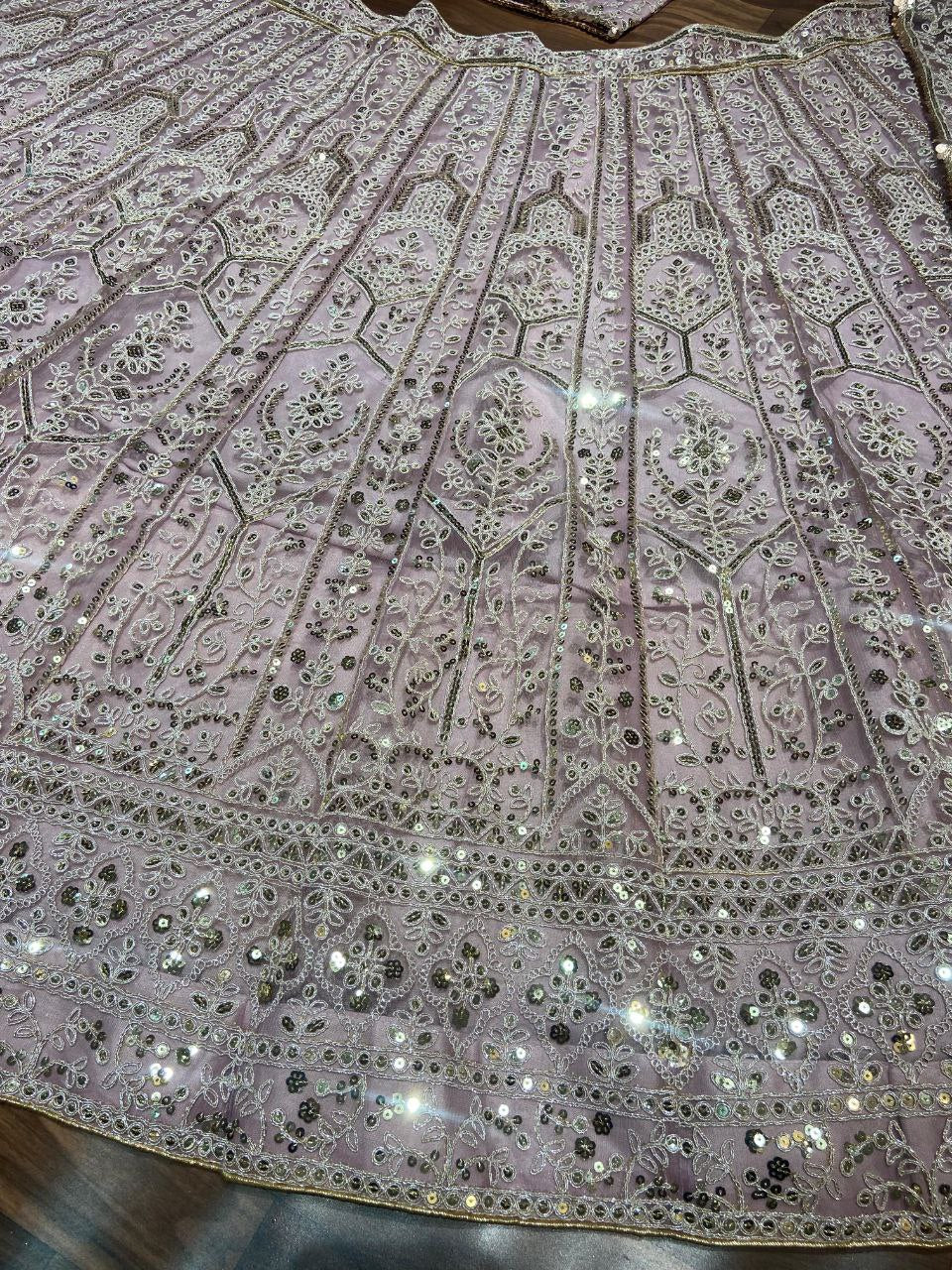 Light Color Net Heavy Sequence Work Lehenga Choli