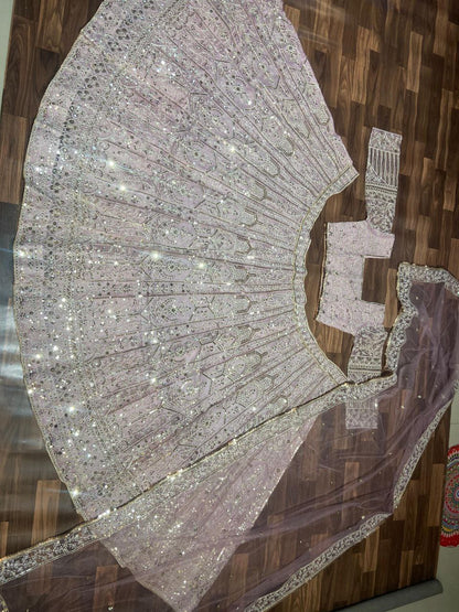 Light Color Net Heavy Sequence Work Lehenga Choli