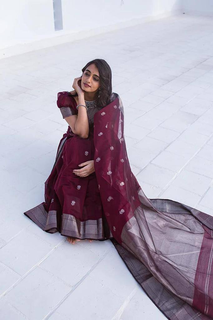 Attractive Soft Cotton Lilan Slab Charmfull Saree