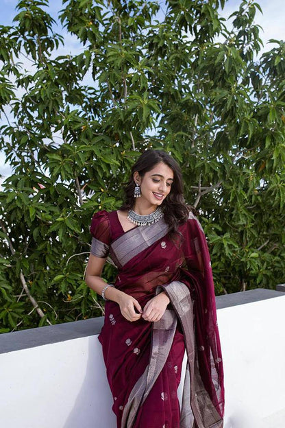 Attractive Soft Cotton Lilan Slab Charmfull Saree