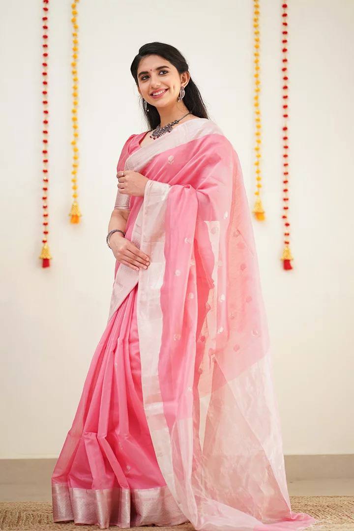 Attractive Soft Cotton Lilan Slab Charmfull Saree