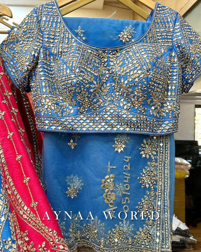 Multi Colour Embroidary And Sequence Work Wedding Wear Lehenga Choli With Beautiful Duppata