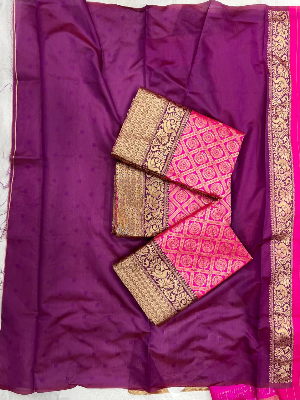 Soft Lichi Silk Wedding Wear Saree