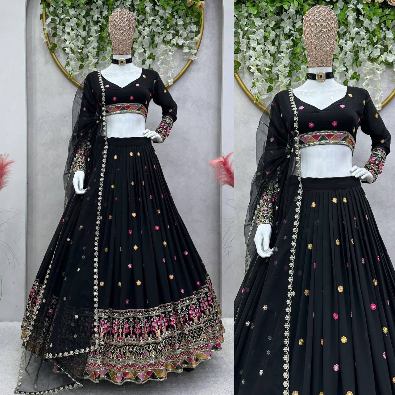 Attractive Black Lehenga Choli on Wedding Wear Latest Look for women
