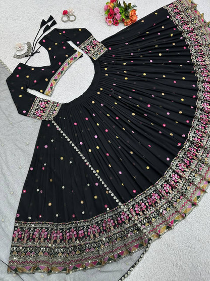 Attractive Black Lehenga Choli on Wedding Wear Latest Look for women